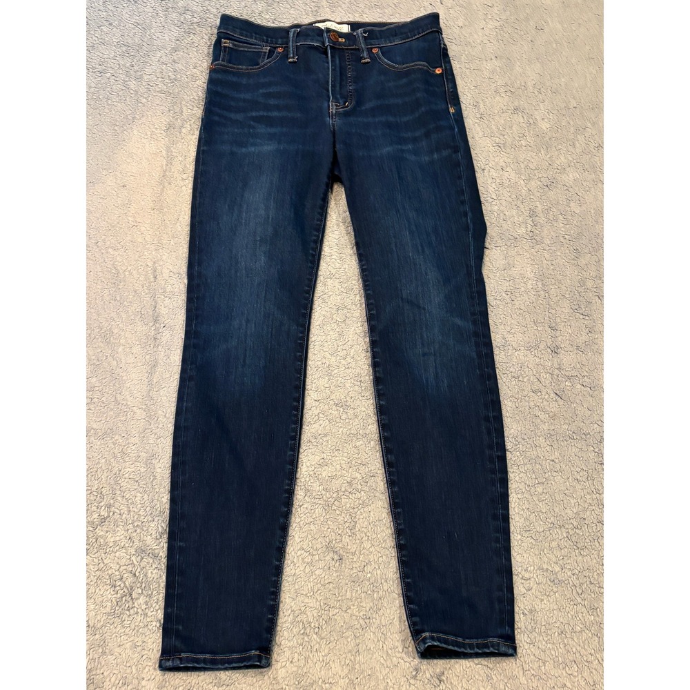 Madewell 9 High-Rise Skinny Jeans Dark Wash Denim Size 27 Stretch Tencel Blend